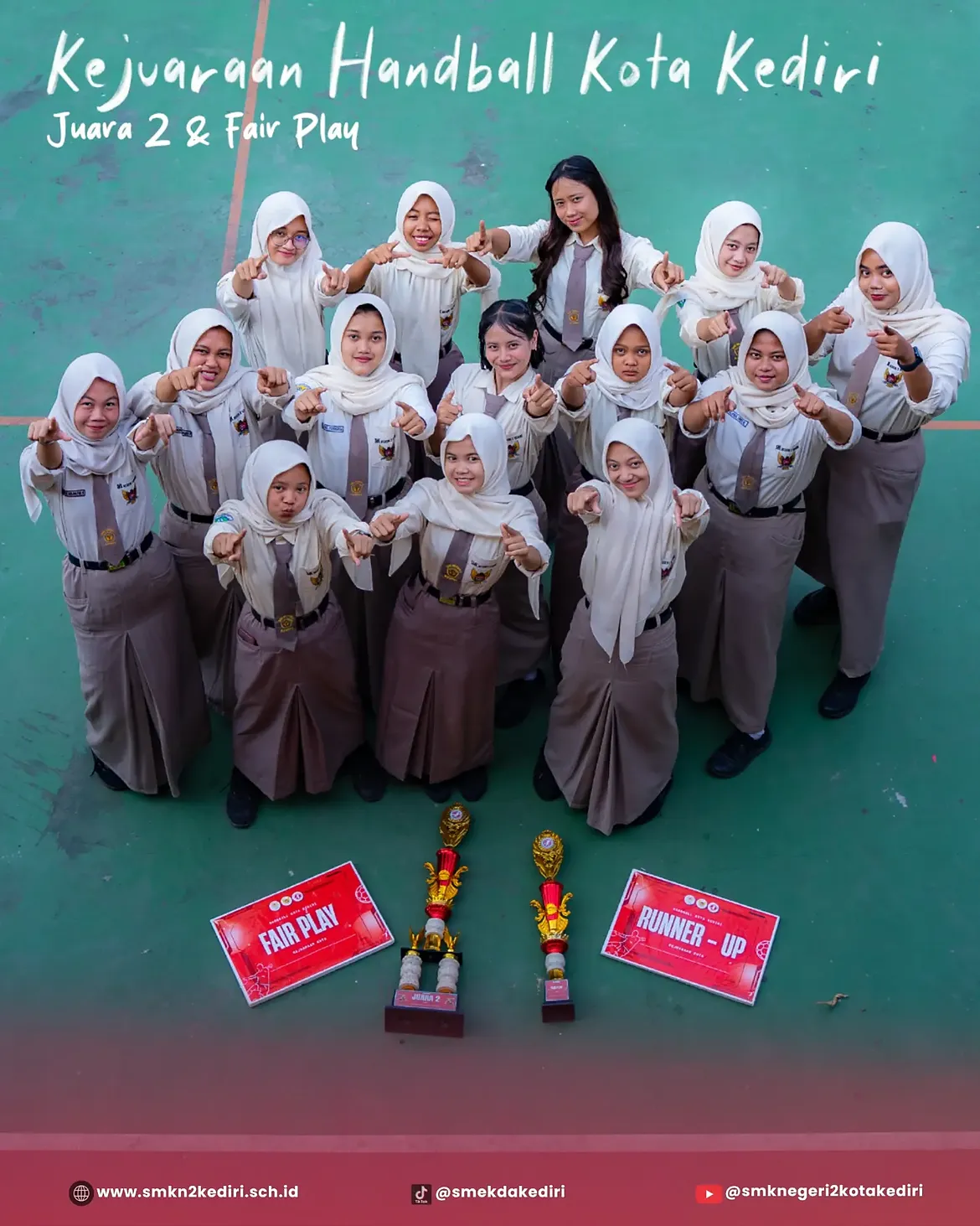 Juara  2 & Fair Play Kejuaraan Handball Kota Kediri